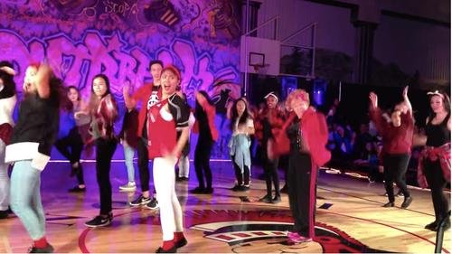 Students Perform 'Uptown Funk' Routine But 60 Year Old Teacher's Moves Outshine Them