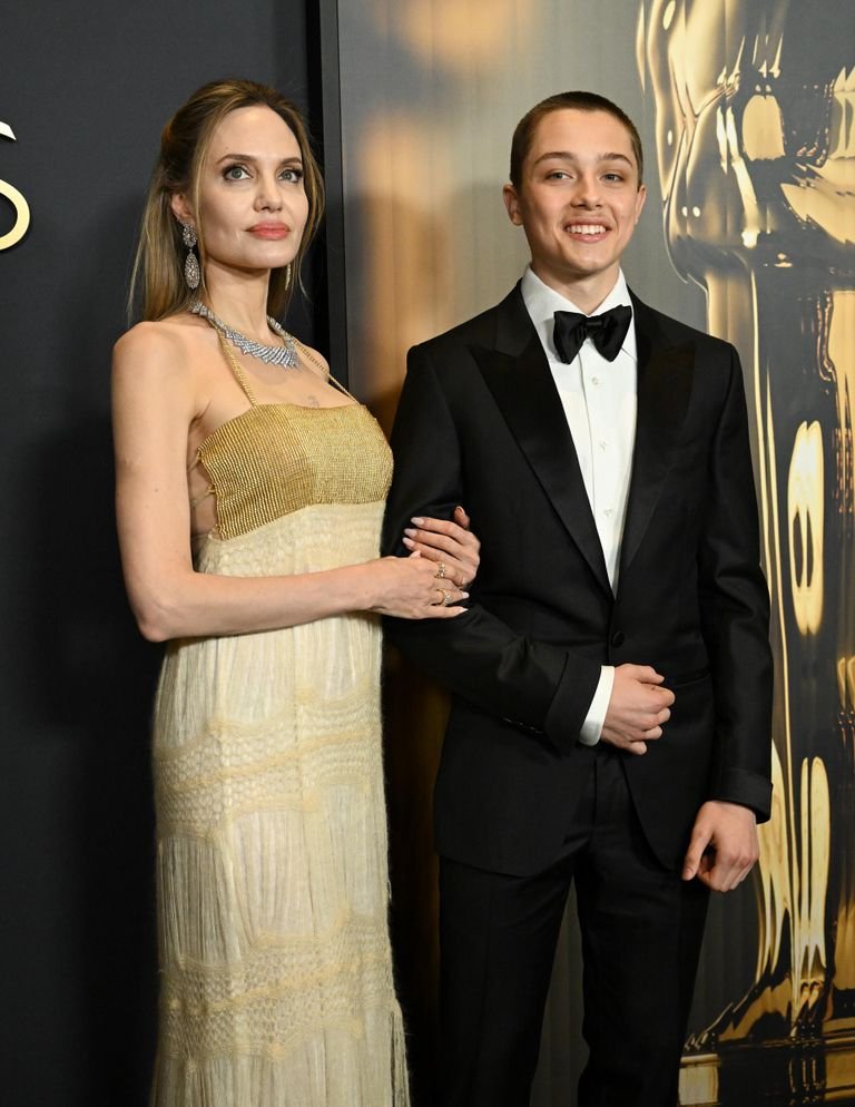 Angelina Jolie Steps Out with Her Rarely Seen Son Knox, 16, at the 2024 Governors Awards – Photos