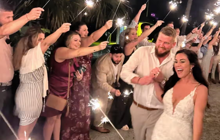 Bride killed moments after wedding by alleged drunk driver who hit golf cart